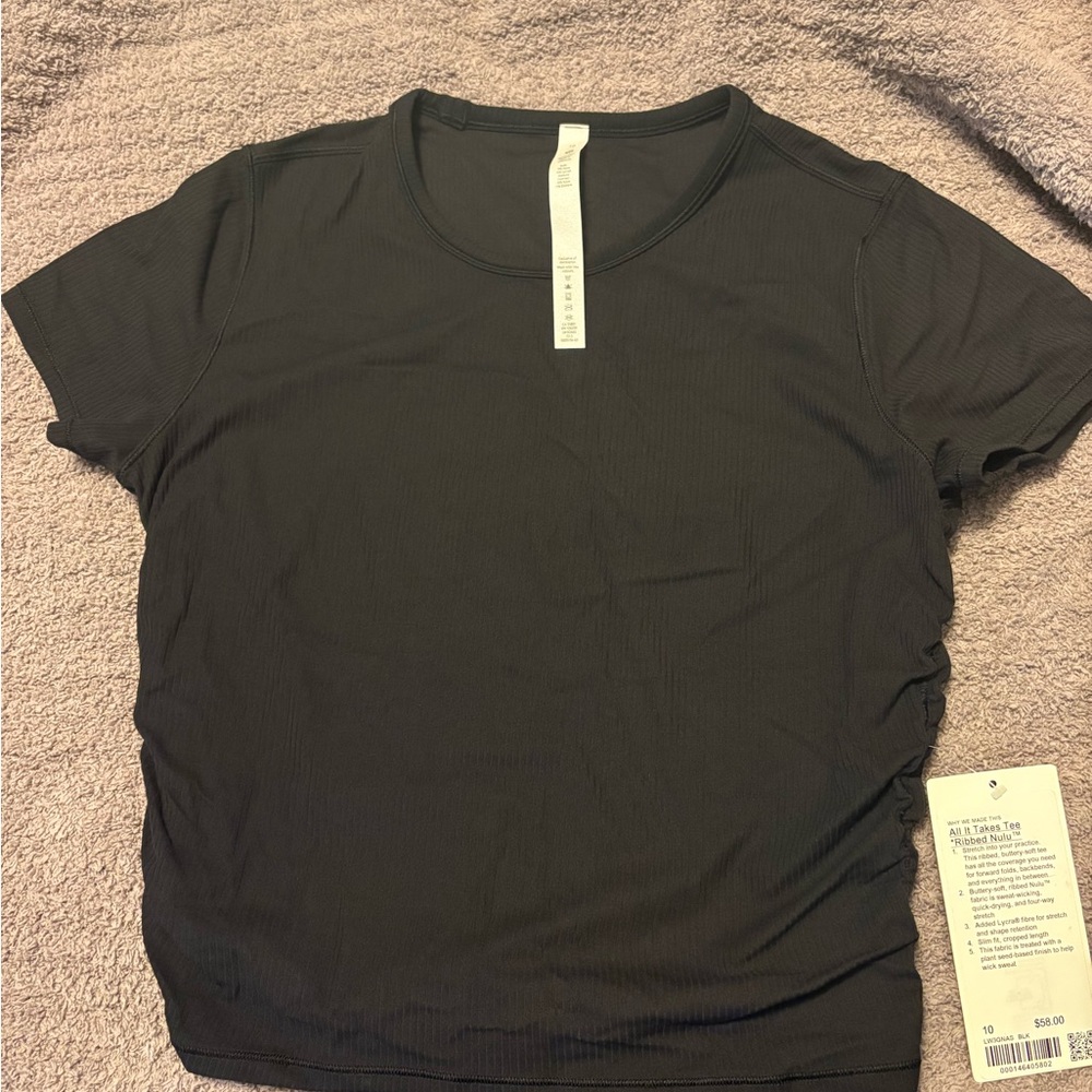 lululemon athletica Black Short Sleeve Tee